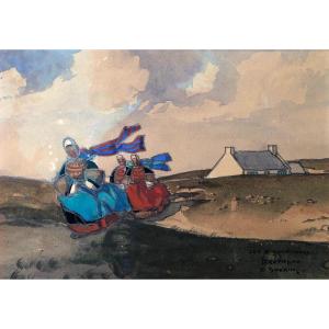 Ernest Guérin ERNEST GUÉRIN "LES BIGOUDENNES", BRETAGNE PAR ERNEST GUÉRIN