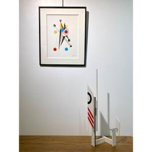 Oeuvre constructiviste signée Oscar Troneck