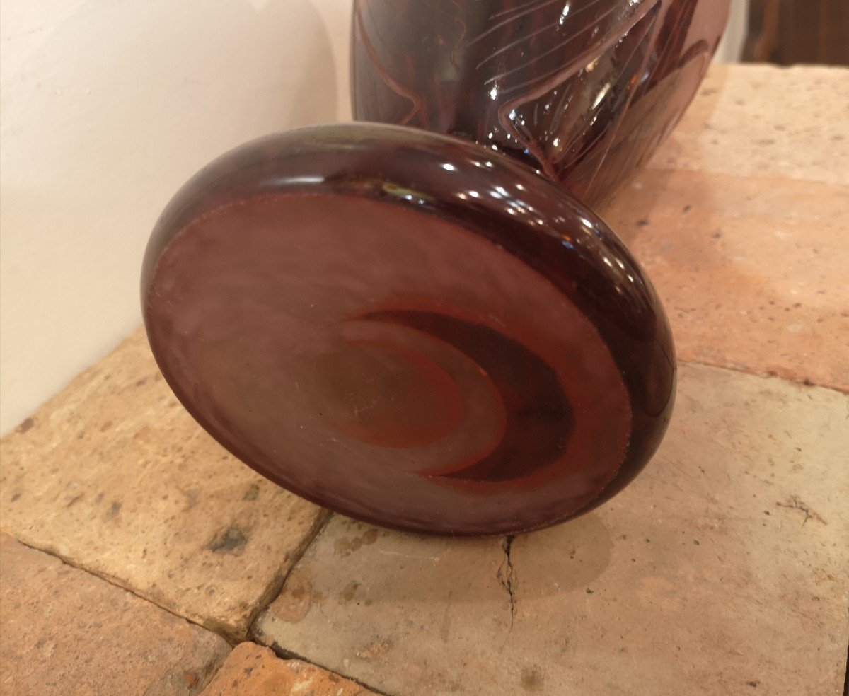 Schneider, Le Verre Français, Vase Digitales Gravé à l'Acide-photo-3