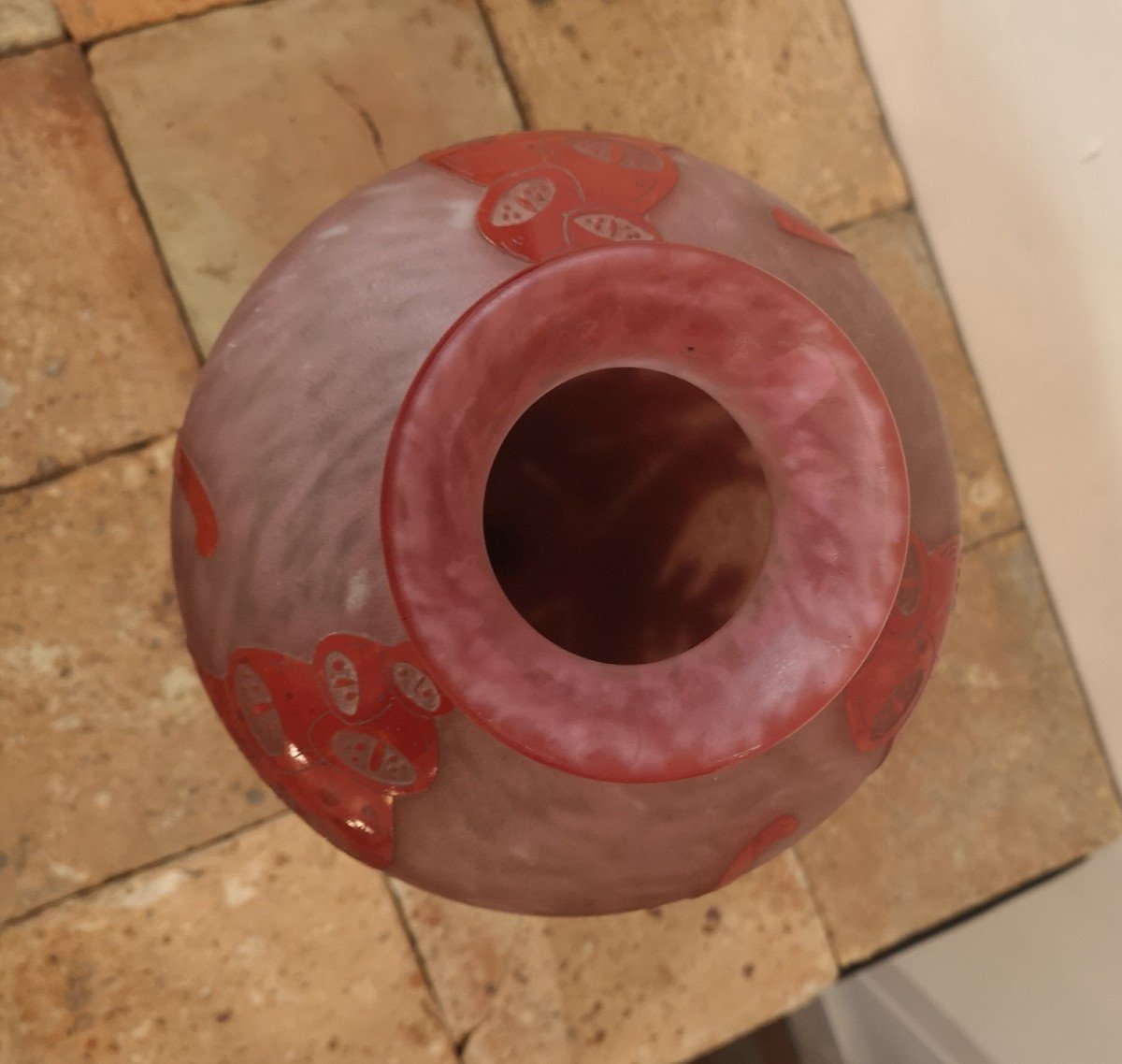 Schneider, Le Verre Français, Vase Digitales Gravé à l'Acide-photo-5