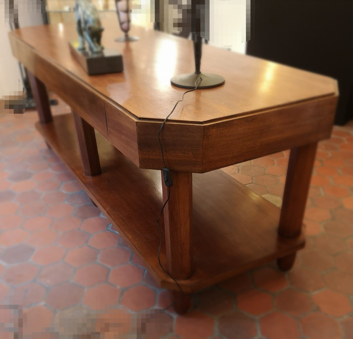 Table De Drapier, de Soyeux, Art Déco En Acajou -photo-1