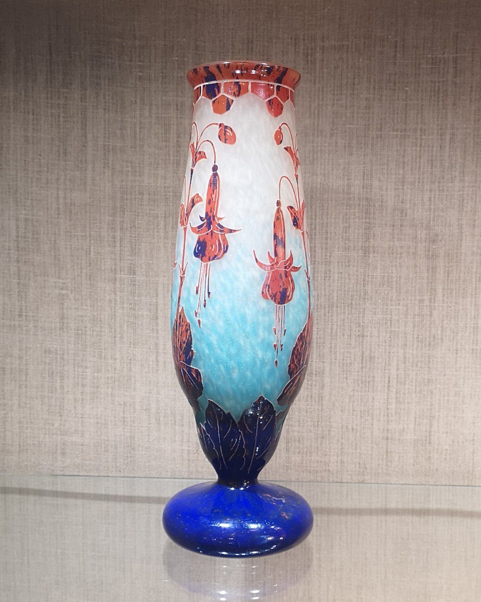 Schneider, Le Verre Français, Vase Fuchsias-photo-2