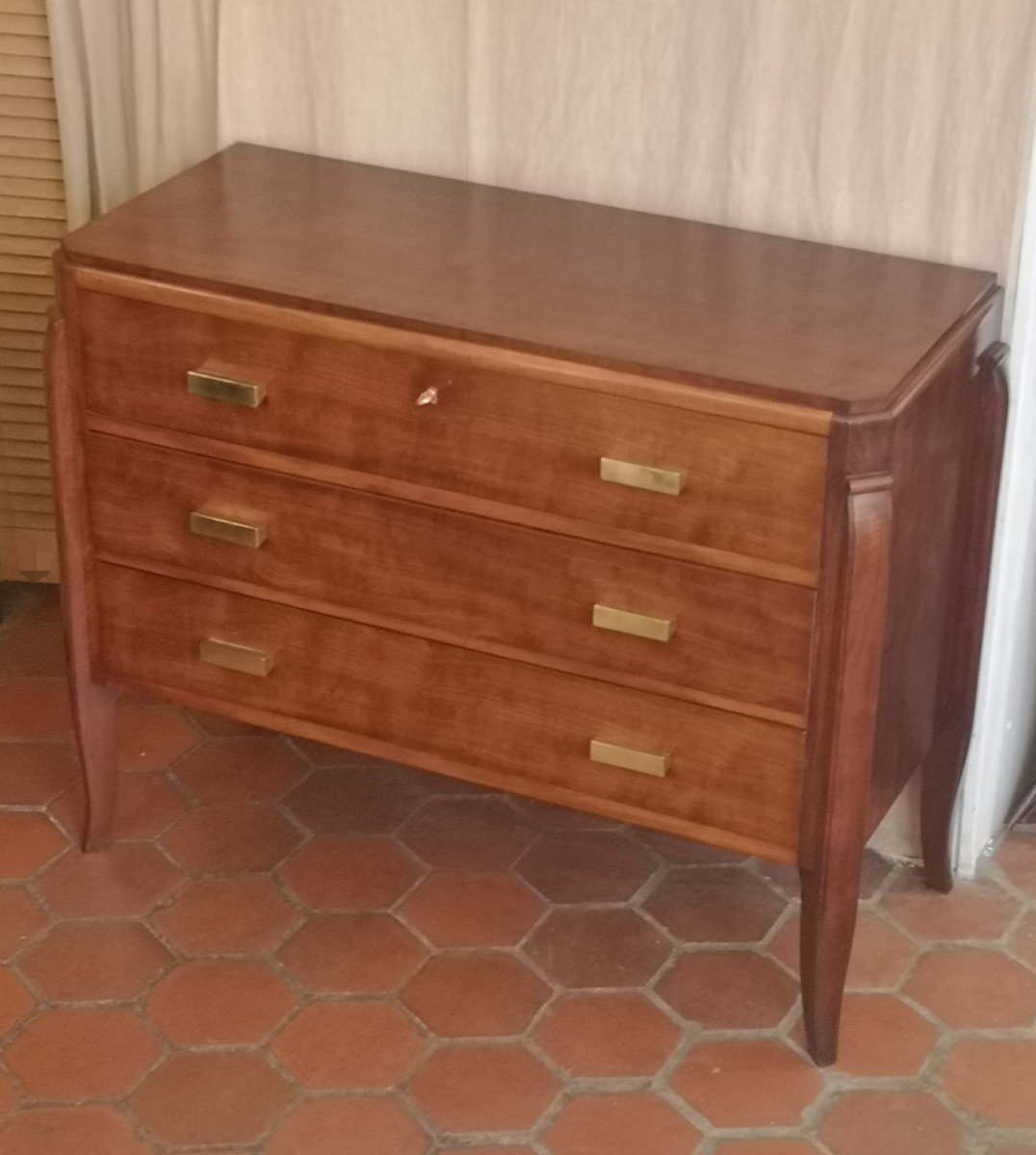 Art Deco Mahogany Commode From Fournier Frères-photo-1