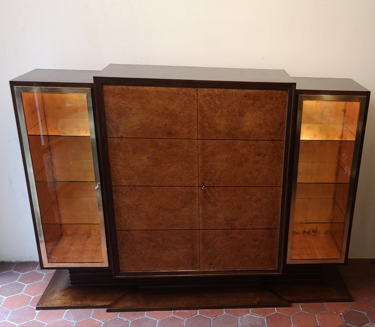 Cabinet Art Déco  à Deux Vitrines Signé Blondel-photo-2