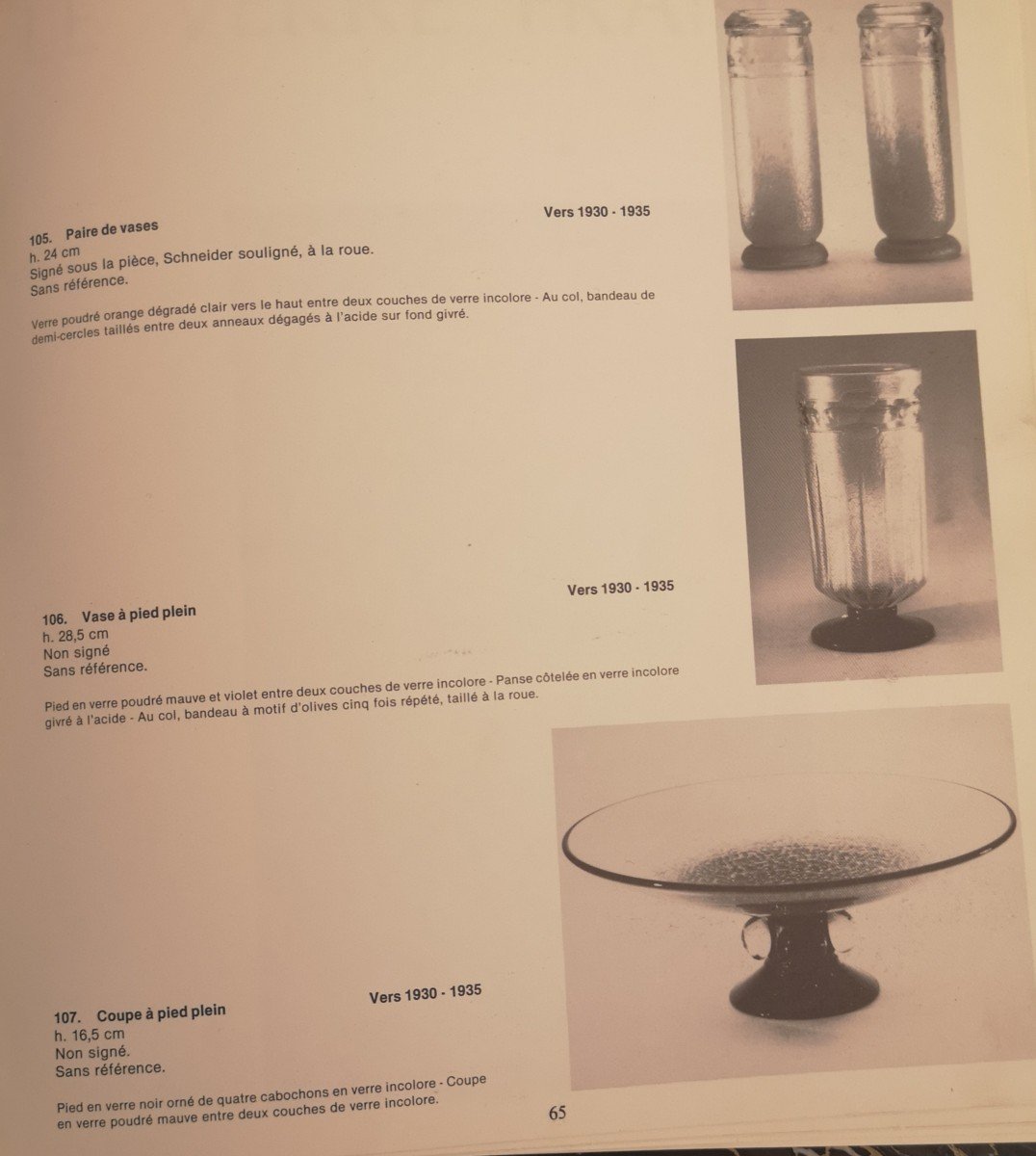 Paire De Vases Schneider, Rare Décor-photo-8