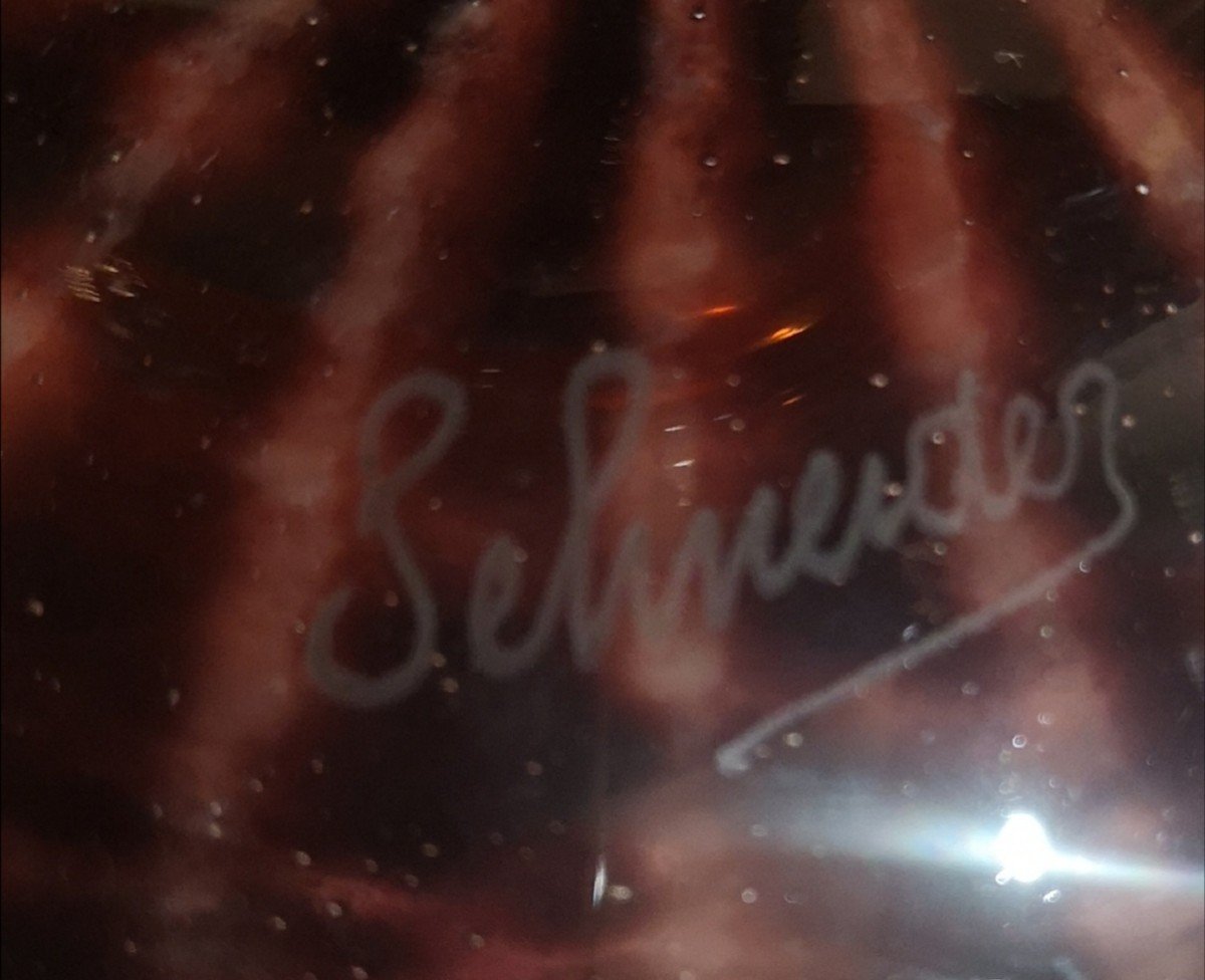Schneider, Le Verre Français, Grande Coupe à Pied Noir-photo-4