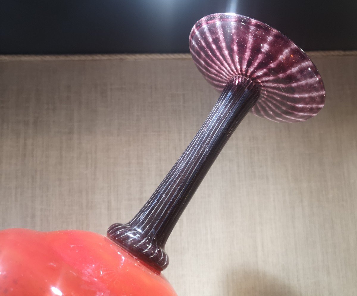 Schneider, Le Verre Français, Grande Coupe à Pied Noir-photo-5