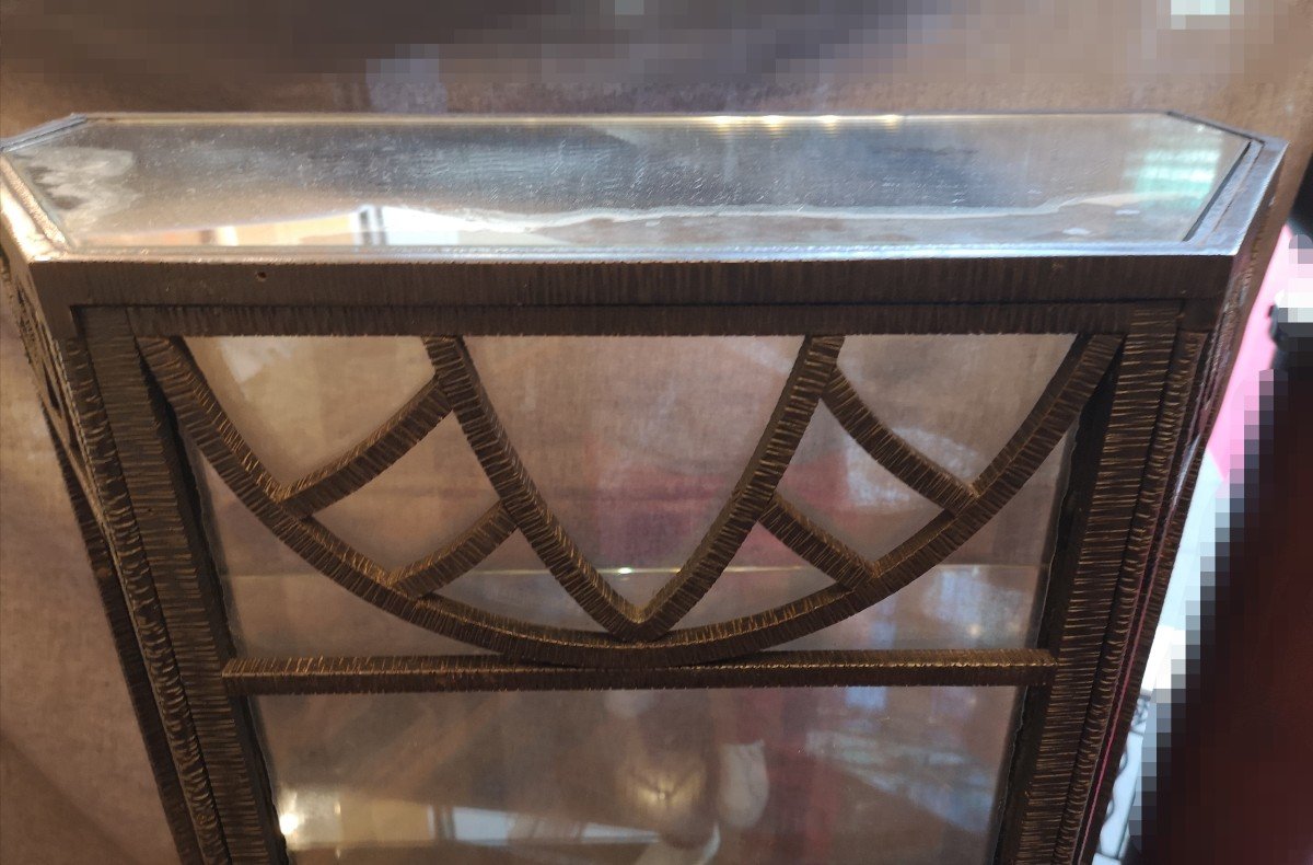 Art Deco Wrought Iron Display Cabinet 1930-photo-1