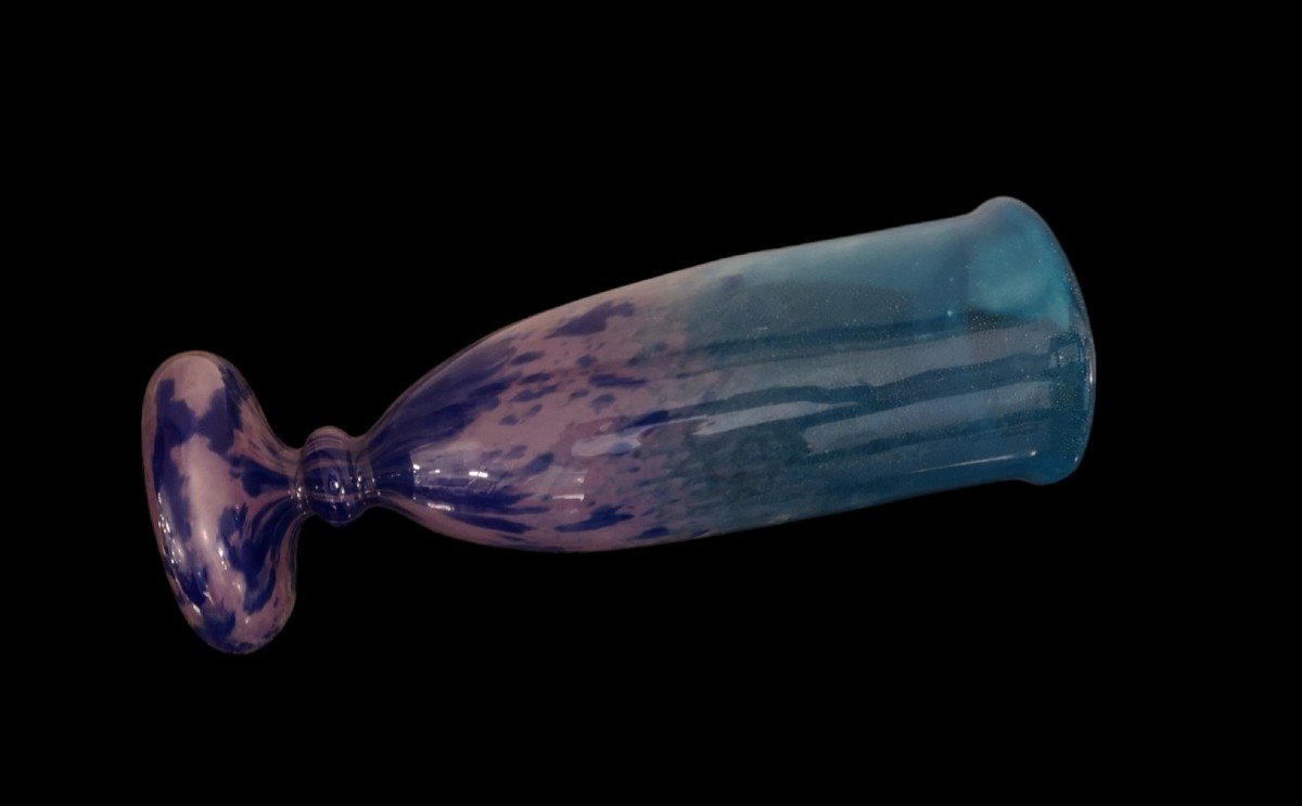 Schneider, Vase Ovoïde Sur Piédouche Art Déco 1922/24-photo-4