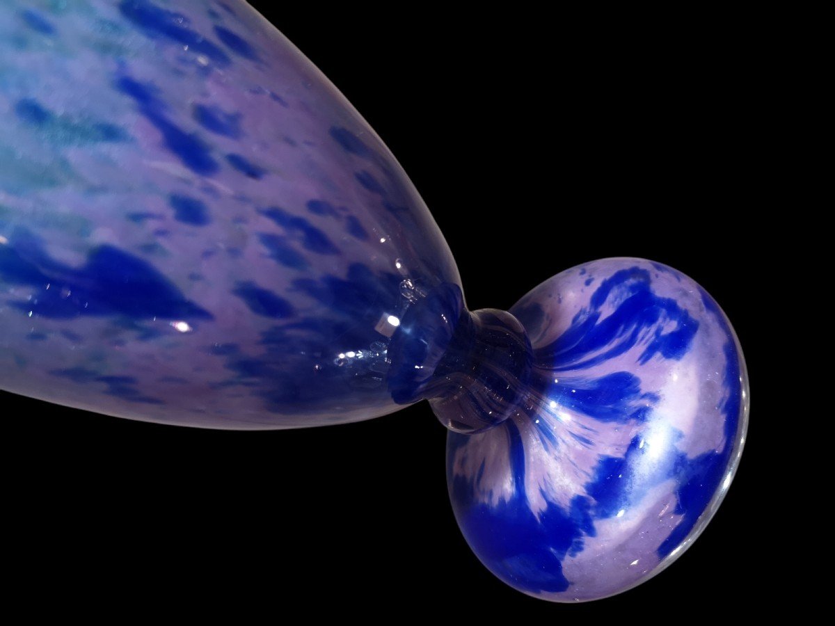 Schneider, Vase Ovoïde Sur Piédouche Art Déco 1922/24-photo-7