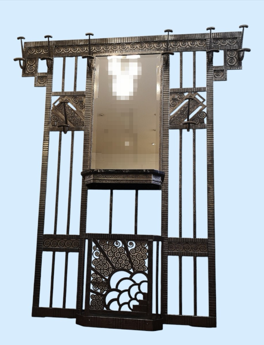 Art Deco Nickel-plated Wrought Iron Locker 1925/30