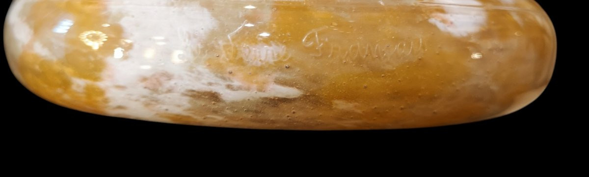 Schneider, Le Verre Français, Vase Au Décor "ancolies" 32 Cm-photo-7
