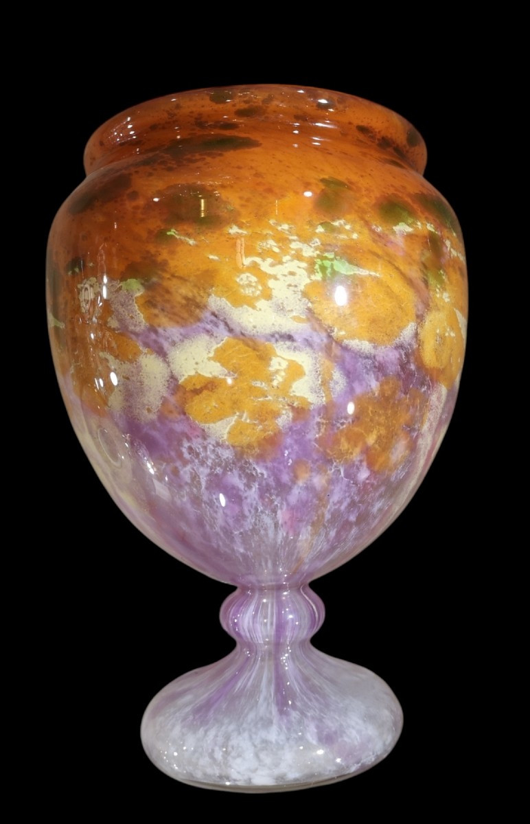 Schneider, Le Verre Français, Vase "jades" 1927/29, H: 31 Cm