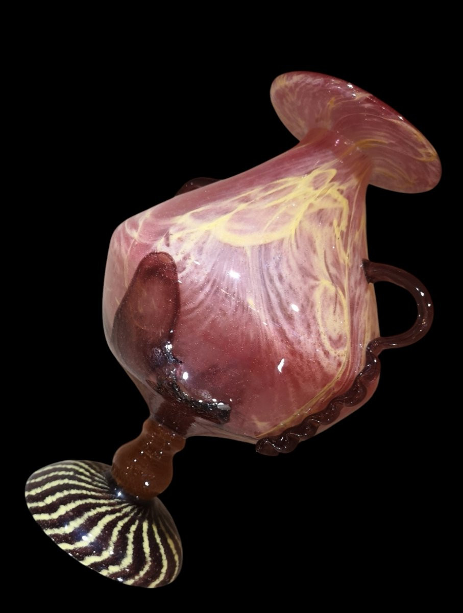 Schneider, French Glass, Vase Series "marbled", Venetian Foot, 1922/24-photo-5