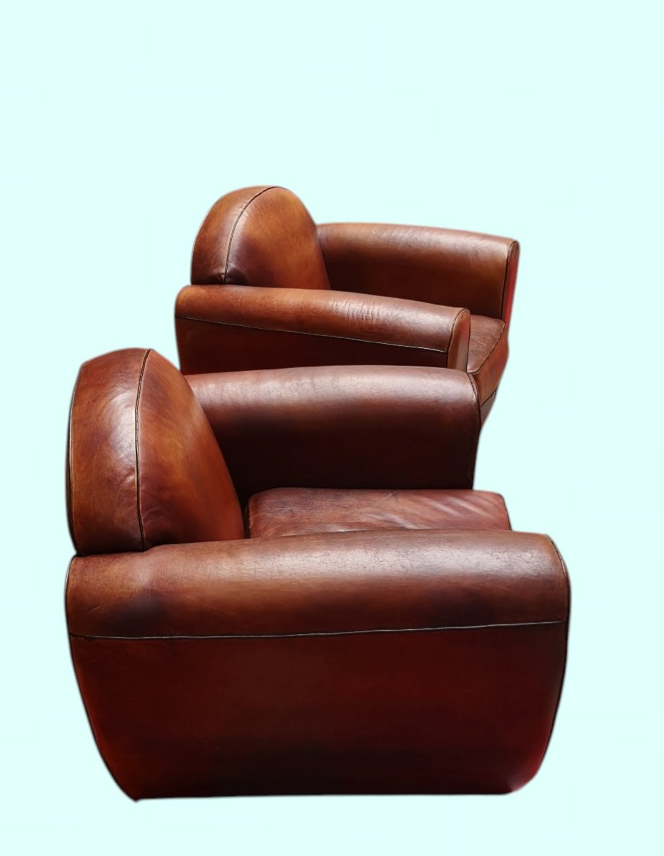 Pair Of Art Deco Club Armchairs 1920-photo-1