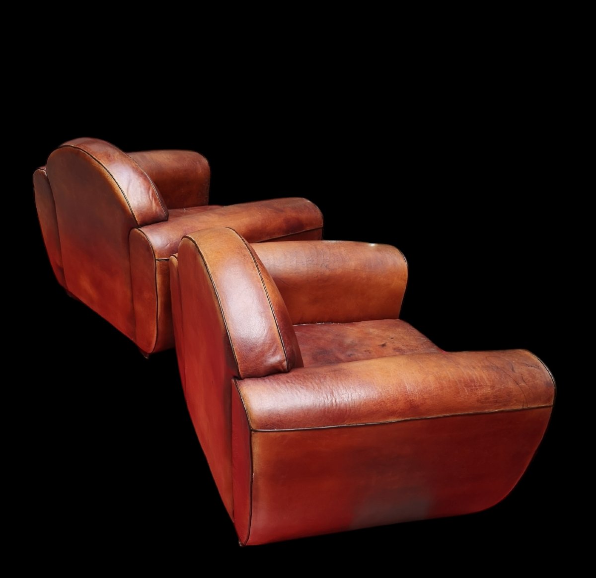 Pair Of Art Deco Club Armchairs 1920-photo-7