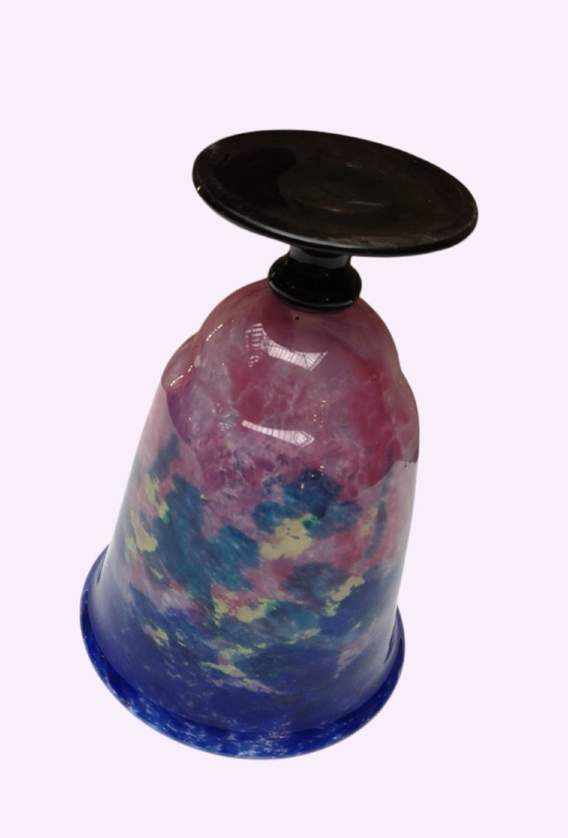 Schneider, Le Verre Français, vase dans la série des "Jades" -photo-2