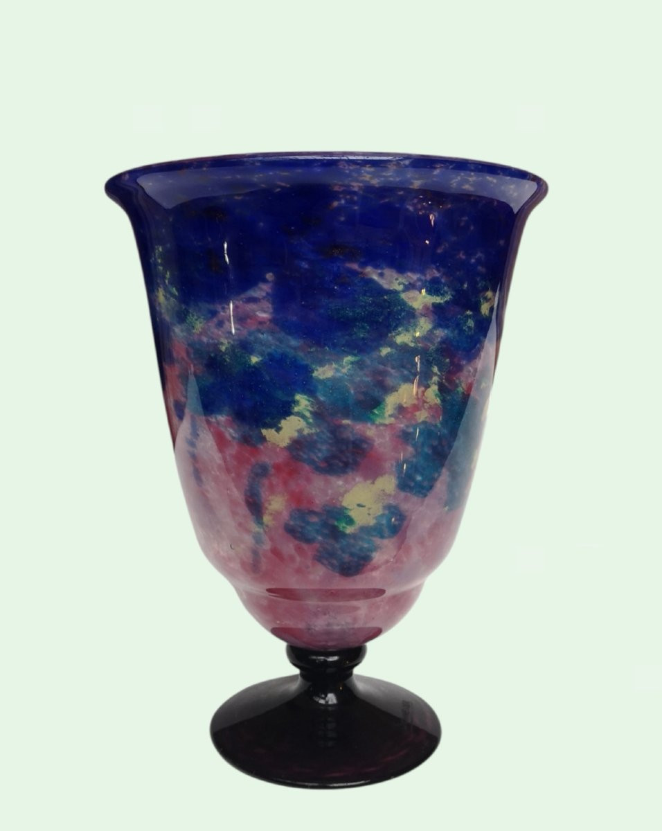 Schneider, Le Verre Français, vase dans la série des "Jades" -photo-3