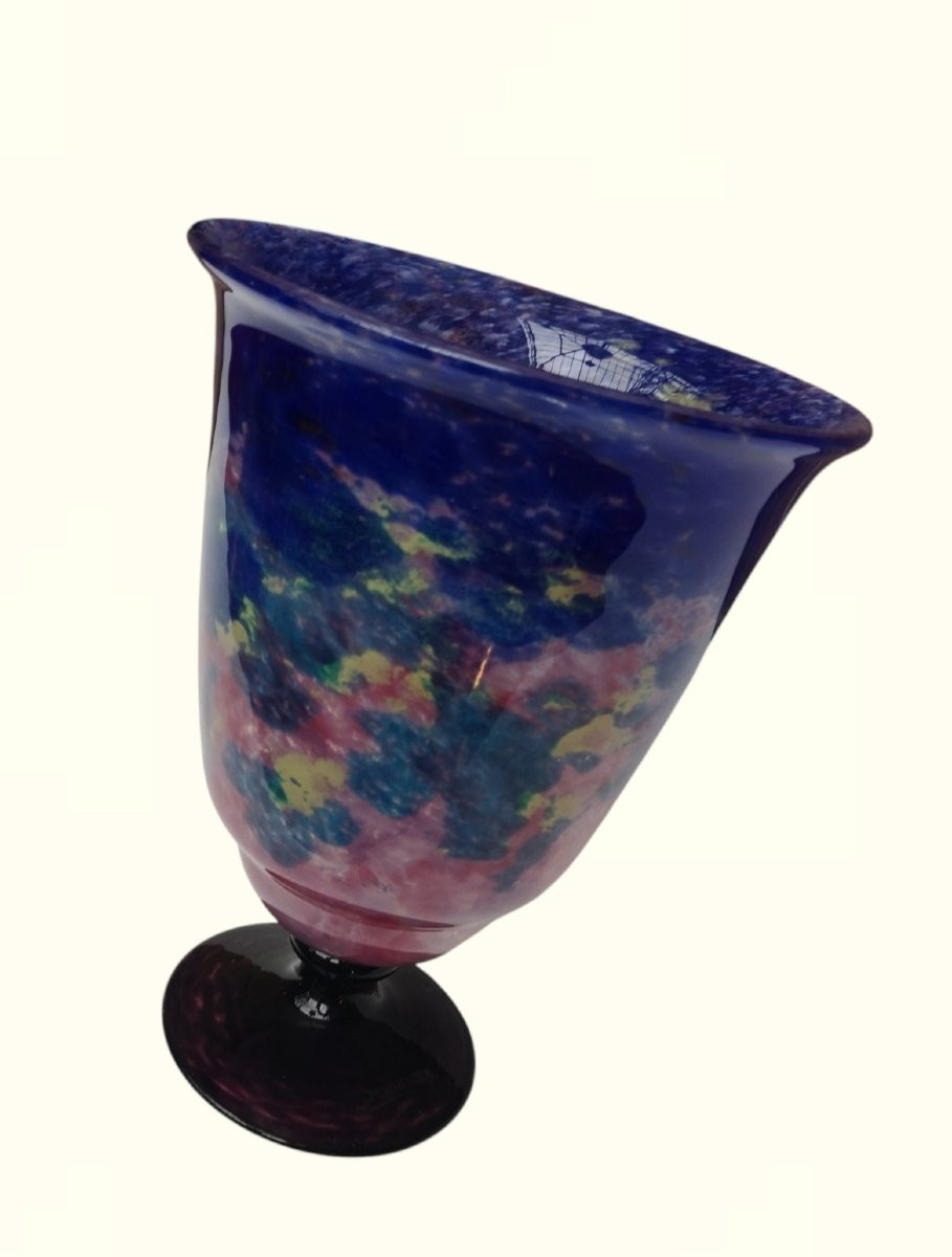 Schneider, Le Verre Français, vase dans la série des "Jades" -photo-4