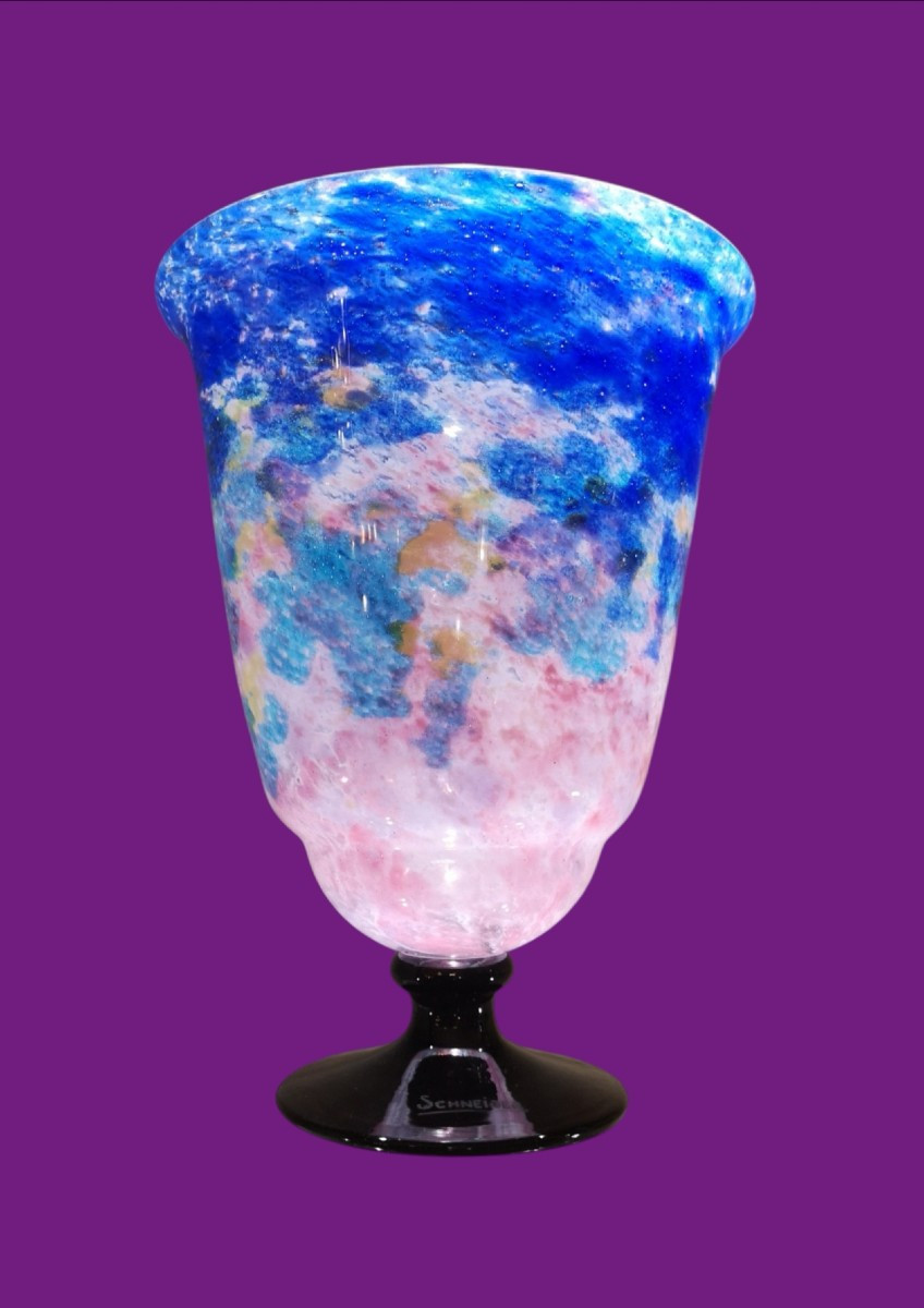 Schneider, Le Verre Français, vase dans la série des "Jades" 