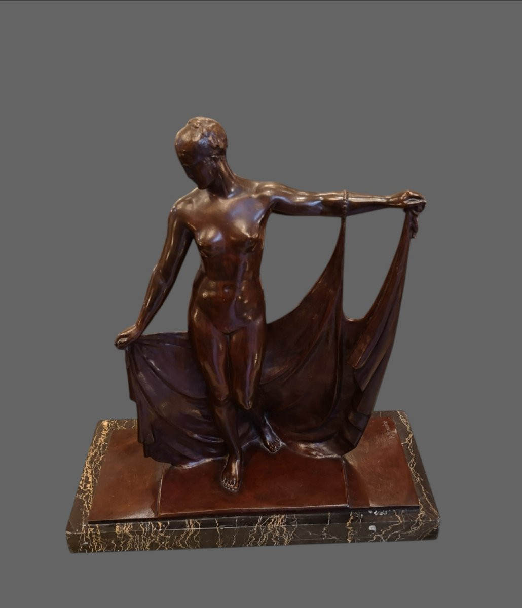 Raymond Léon Rivoire, sculpture en bronze, Art déco 1925-photo-3