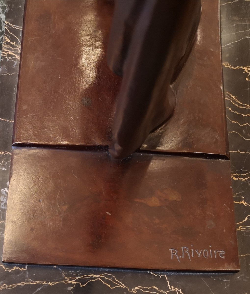 Raymond Léon Rivoire, sculpture en bronze, Art déco 1925-photo-7