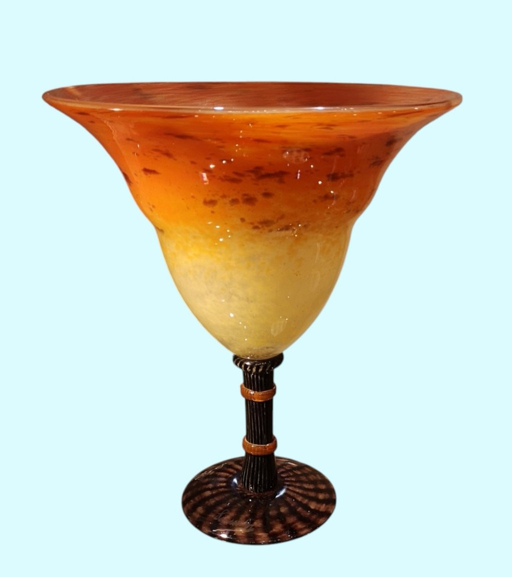 Schneider, Le Verre Français, coupe à pied noir-photo-2