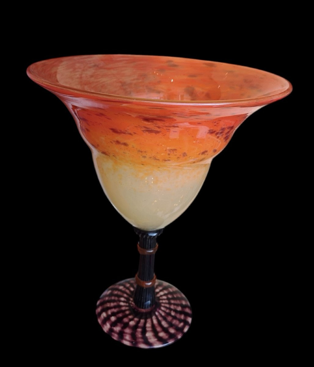 Schneider, Le Verre Français, coupe à pied noir-photo-3