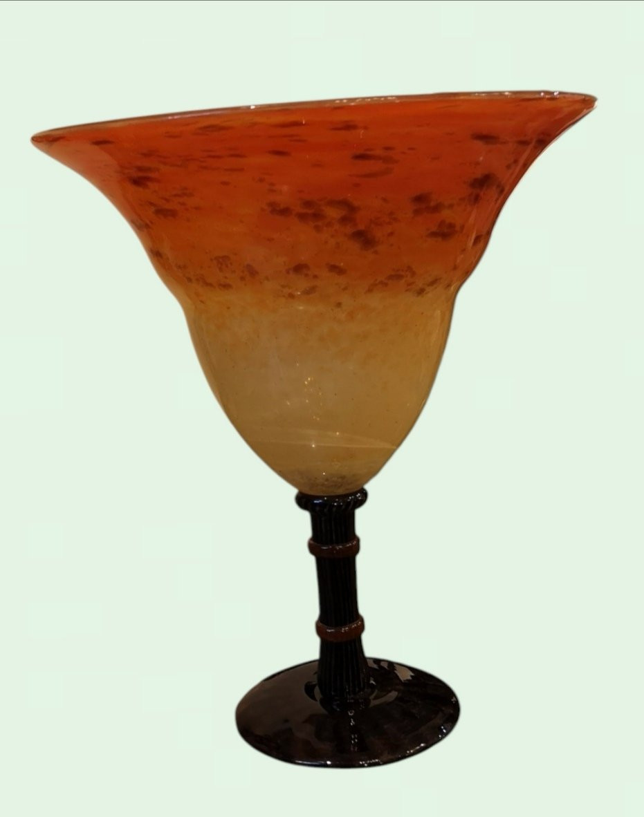 Schneider, Le Verre Français, coupe à pied noir-photo-1