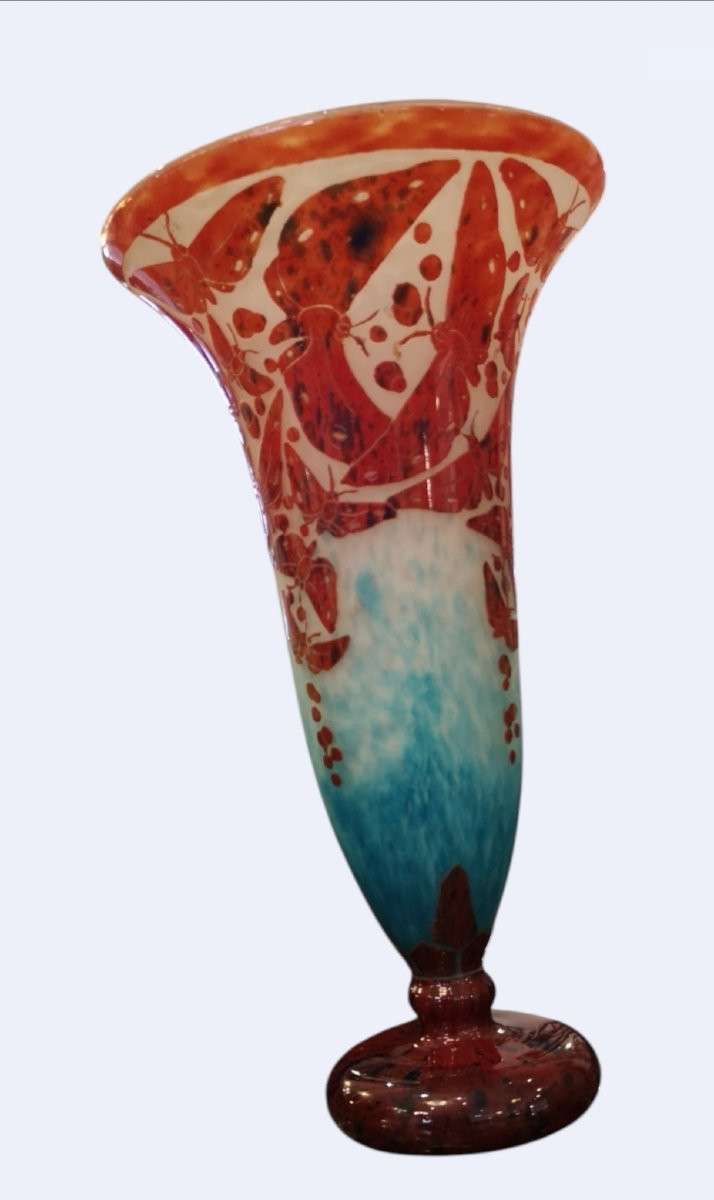 Schneider, Le Verre Français, "butterflies" Vase, 1923/26 -photo-5