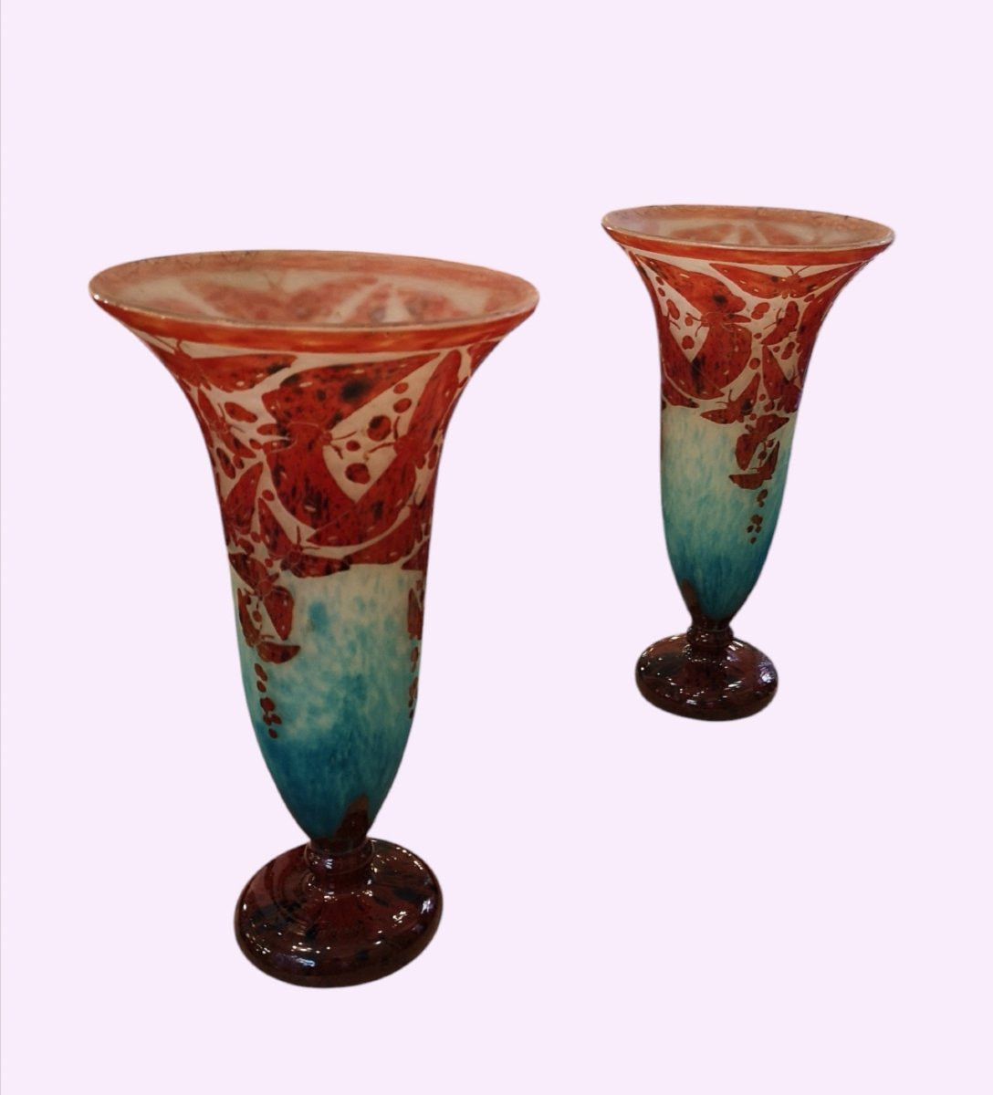 Schneider, Le Verre Français, "butterflies" Vase, 1923/26 -photo-7