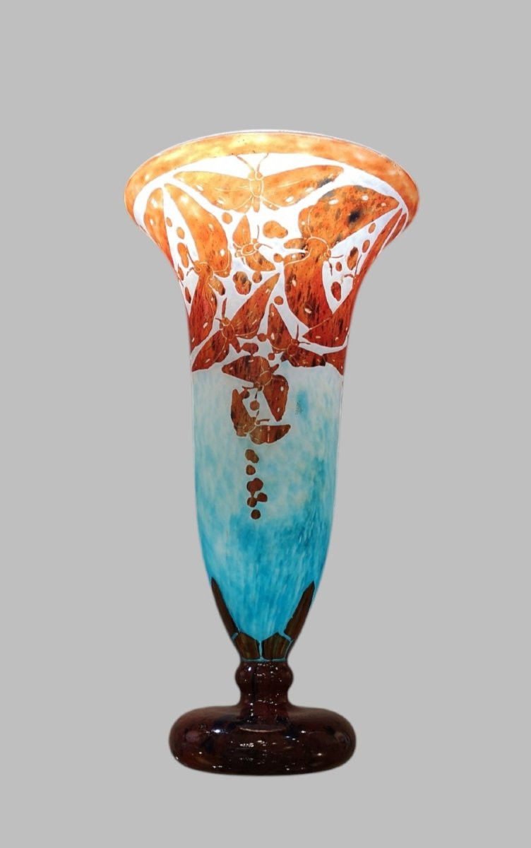 Schneider, Le Verre Français, "butterflies" Vase, 1923/26 -photo-8