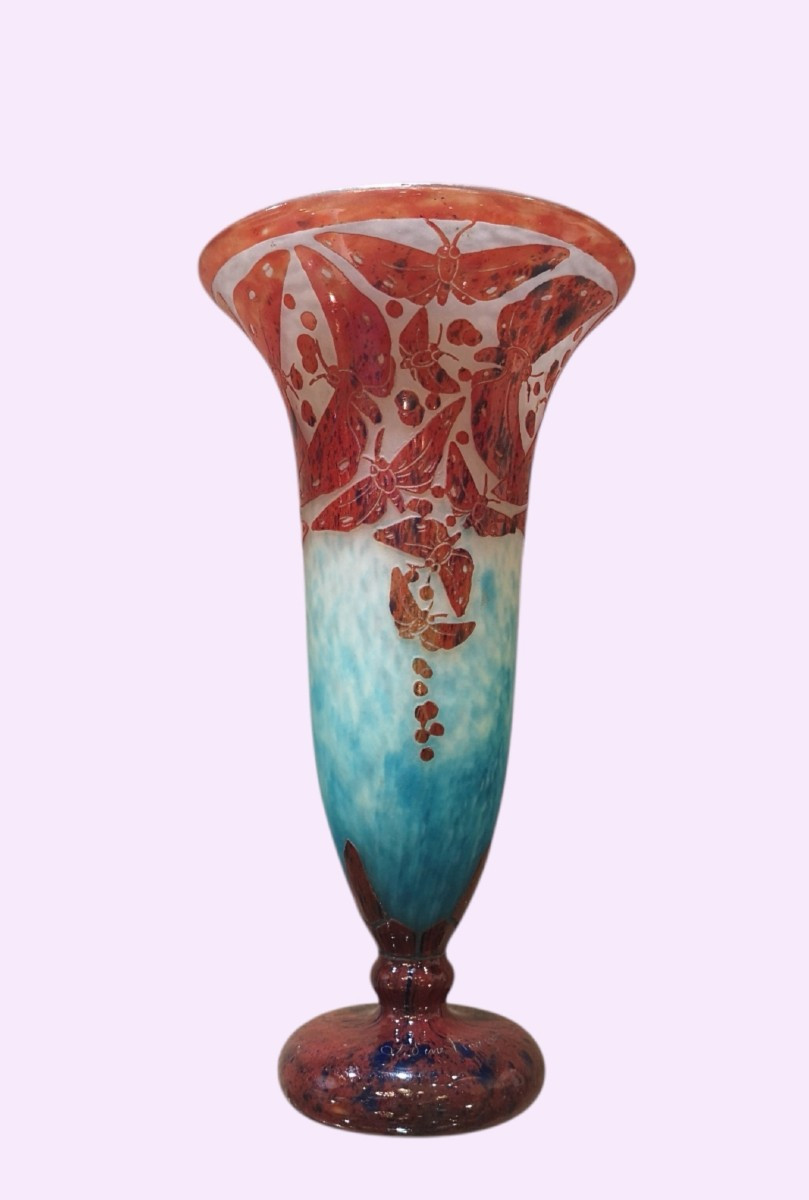 Schneider, Le Verre Français, "butterflies" Vase, 1923/26 