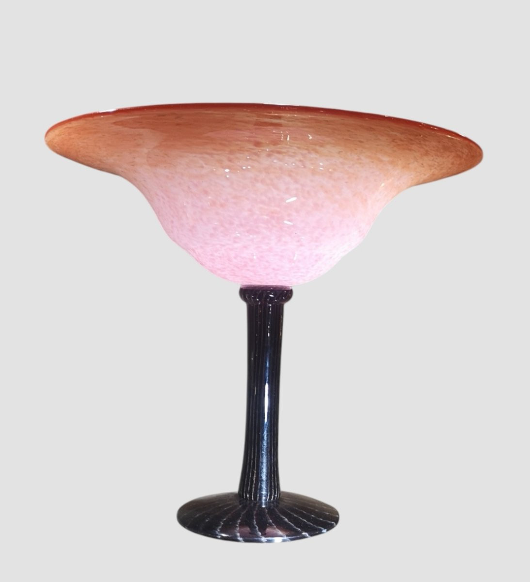 Schneider, Le Verre Français, Large Black Footed Bowl-photo-2