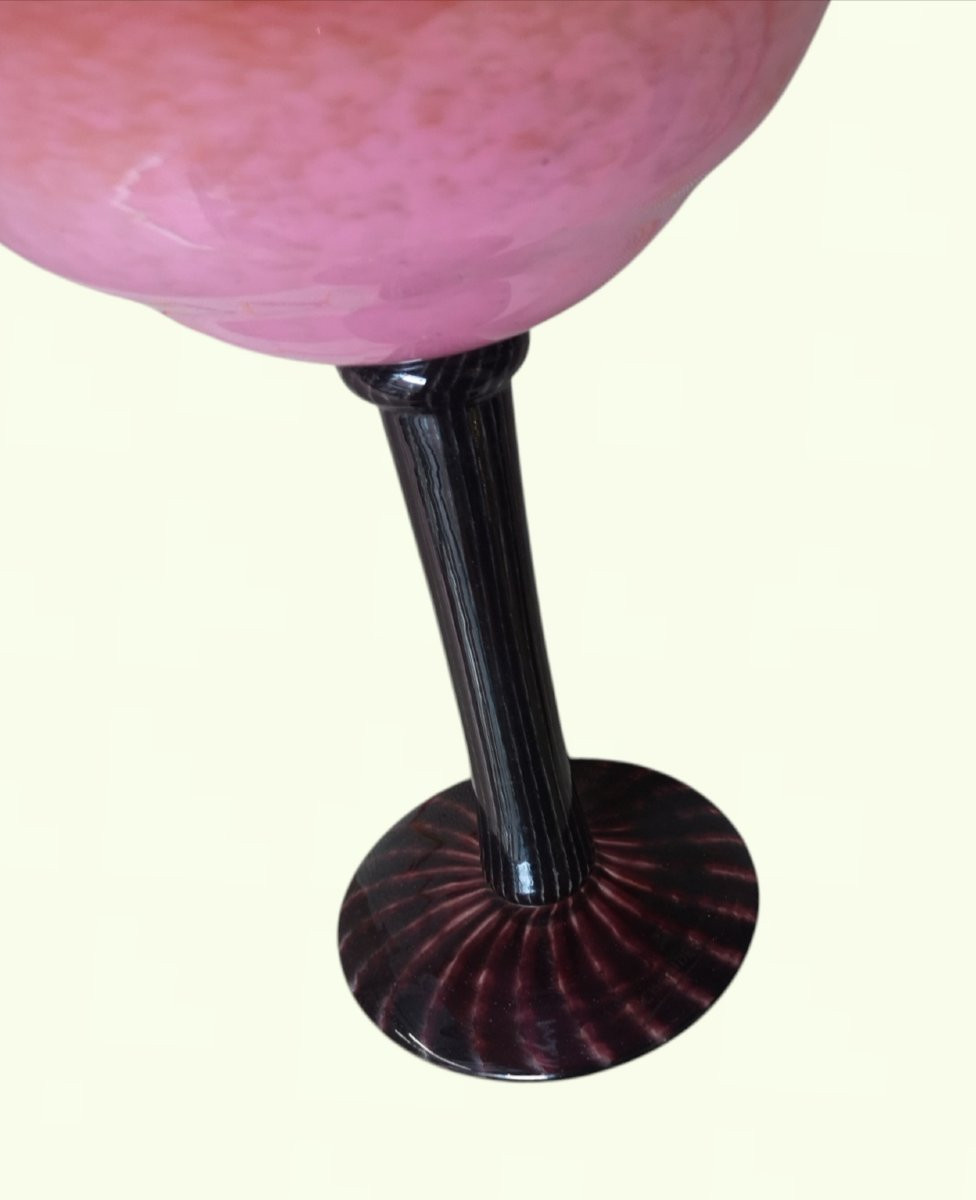 Schneider, Le Verre Français, Large Black Footed Bowl-photo-2