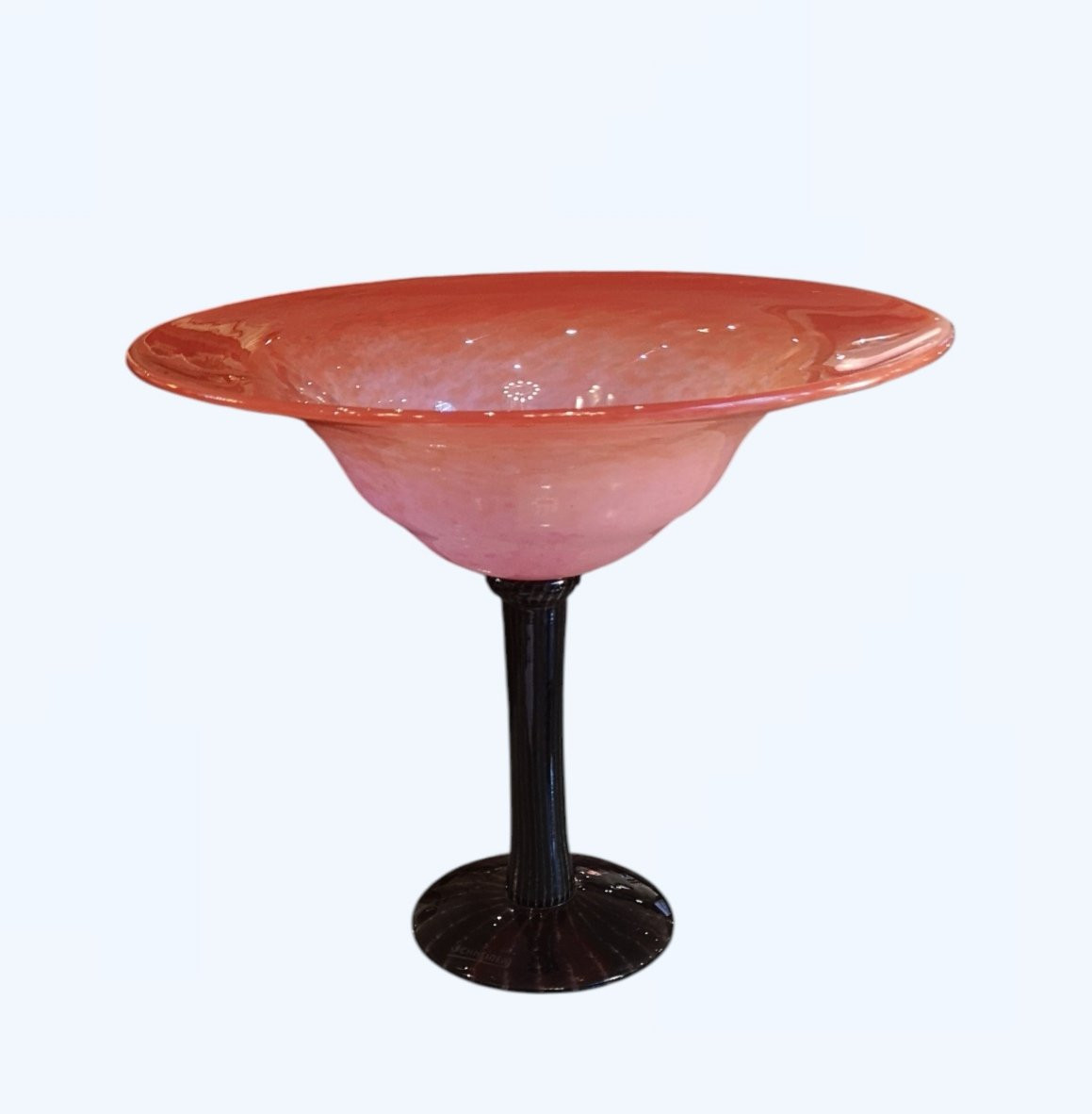 Schneider, Le Verre Français, Large Black Footed Bowl-photo-4