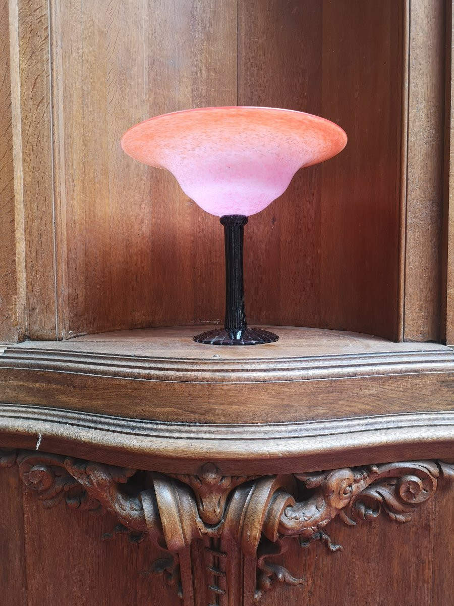 Schneider, Le Verre Français, Large Black Footed Bowl-photo-5