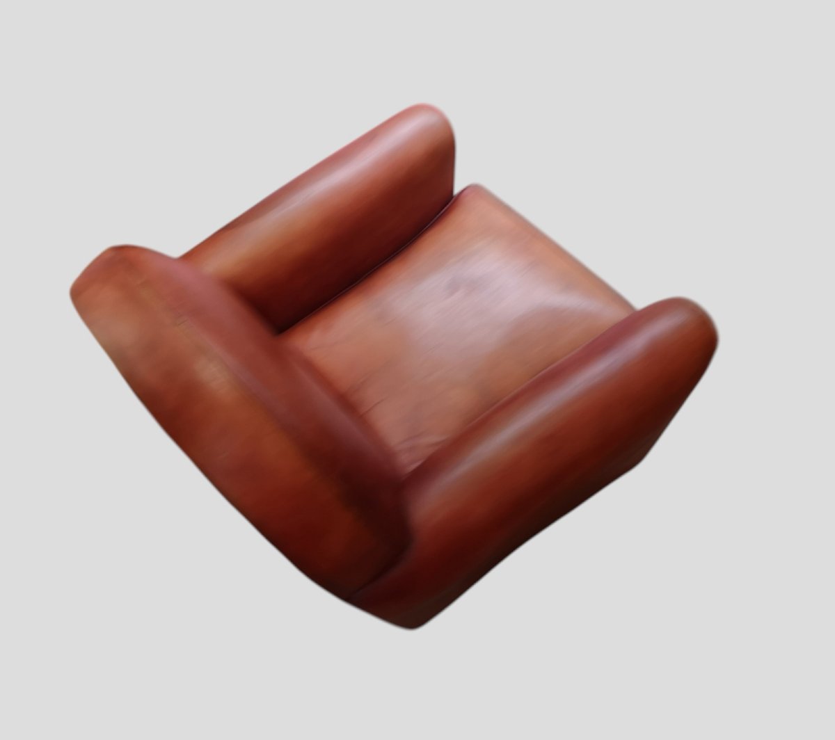 Paire de fauteuils Club en cuir circa 1940/50-photo-4