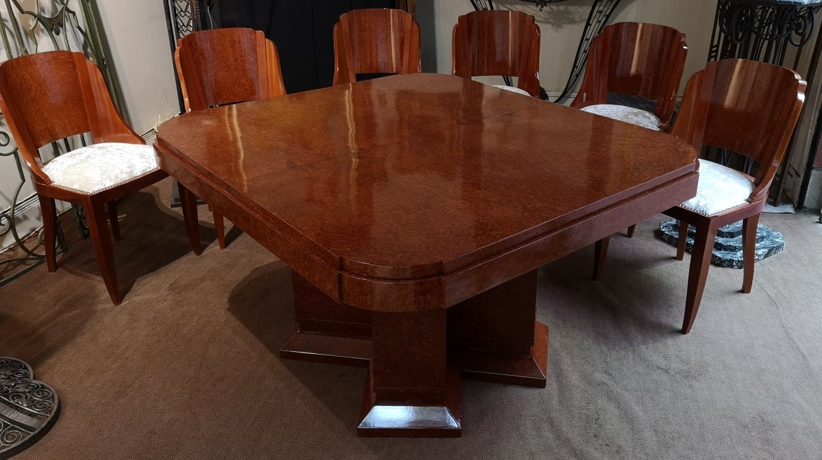 Art Deco Dining Table And 6 Chairs-photo-5