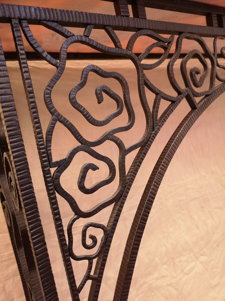 Wrought Iron Console From Art Deco Period-photo-2