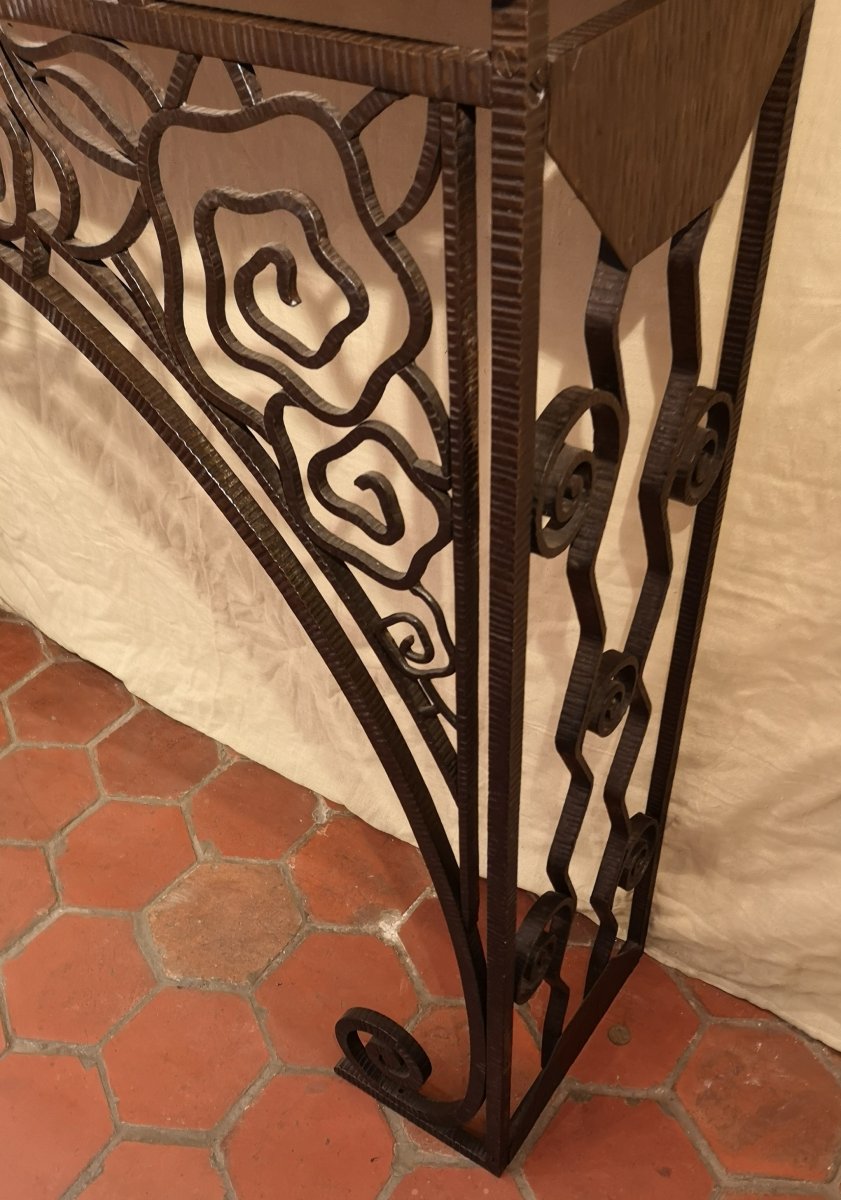 Wrought Iron Console From Art Deco Period-photo-4