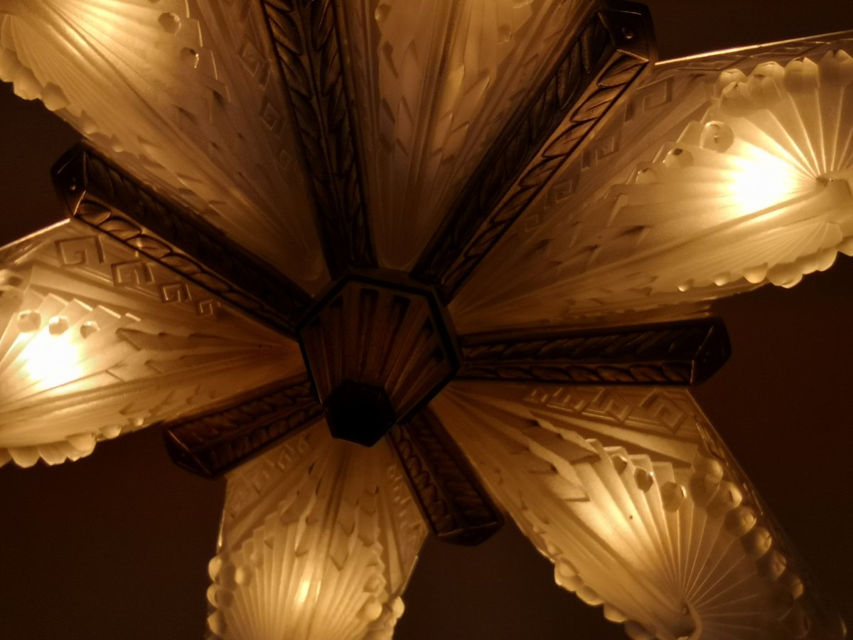 Lustre Art Déco  De Charles Schneider-photo-4