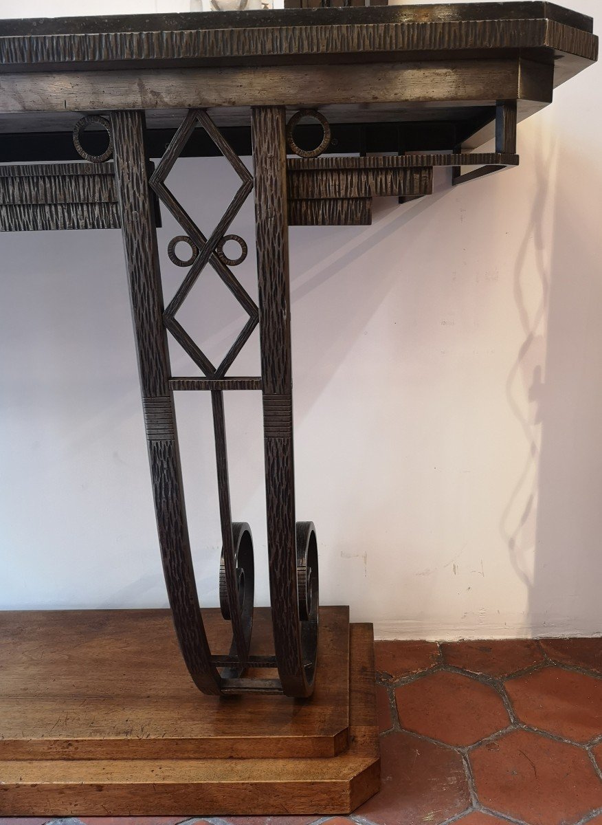 Console Art Déco En Fer Forgé-photo-8