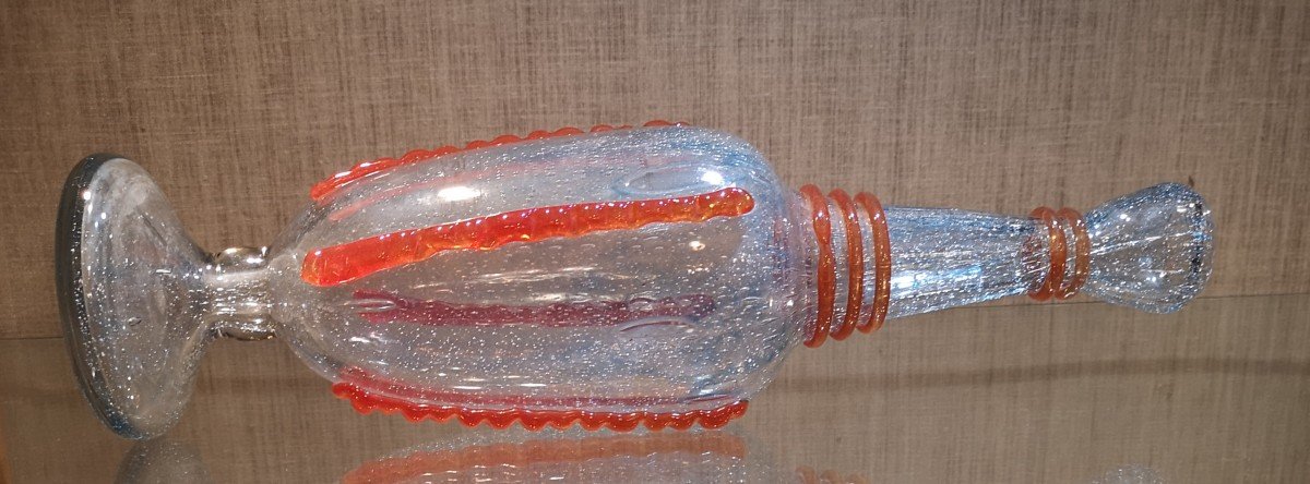 Schneider, Vase Bullé, Bleuté, 47 Cm-photo-1