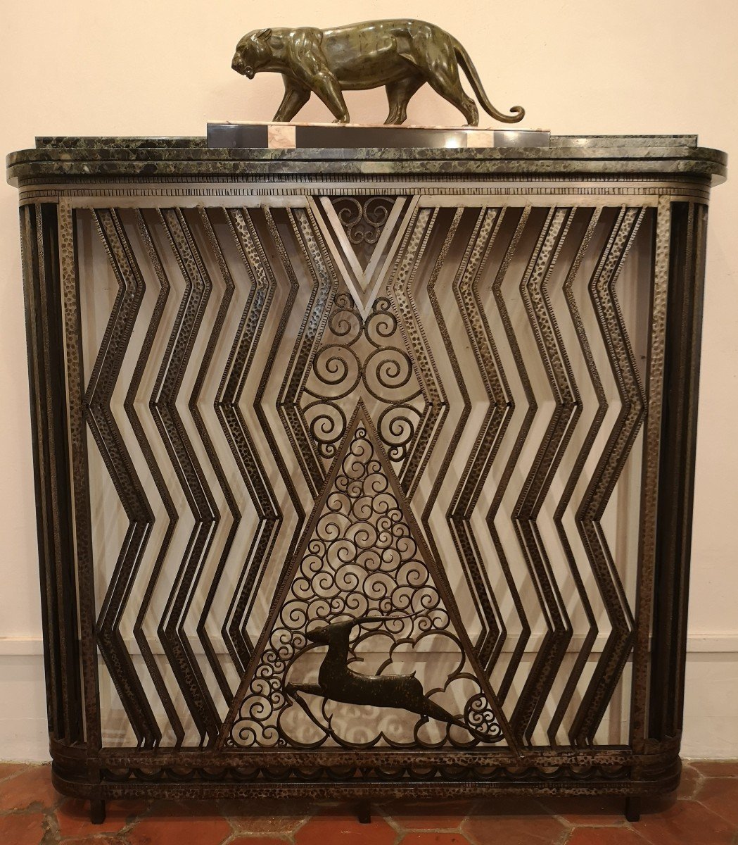 Artdéco Wrought Iron Console / Radiator Cover
