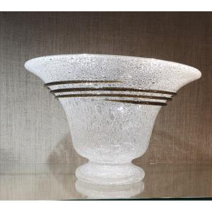 Schneider, Grand Vase Bullé Avec Une Spirale