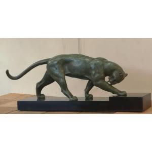 Panthère En Bronze Art Déco, A. Ouline