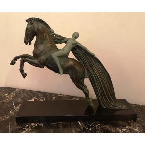 C. Charles - Max Le Verrier Sculpture La Chevauchée