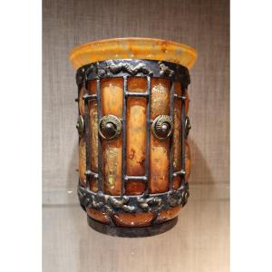 Daum Et Majorelle, Vase En Verre Soufflé 1925