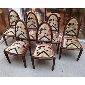 Art Deco Chairs, Series Of Six